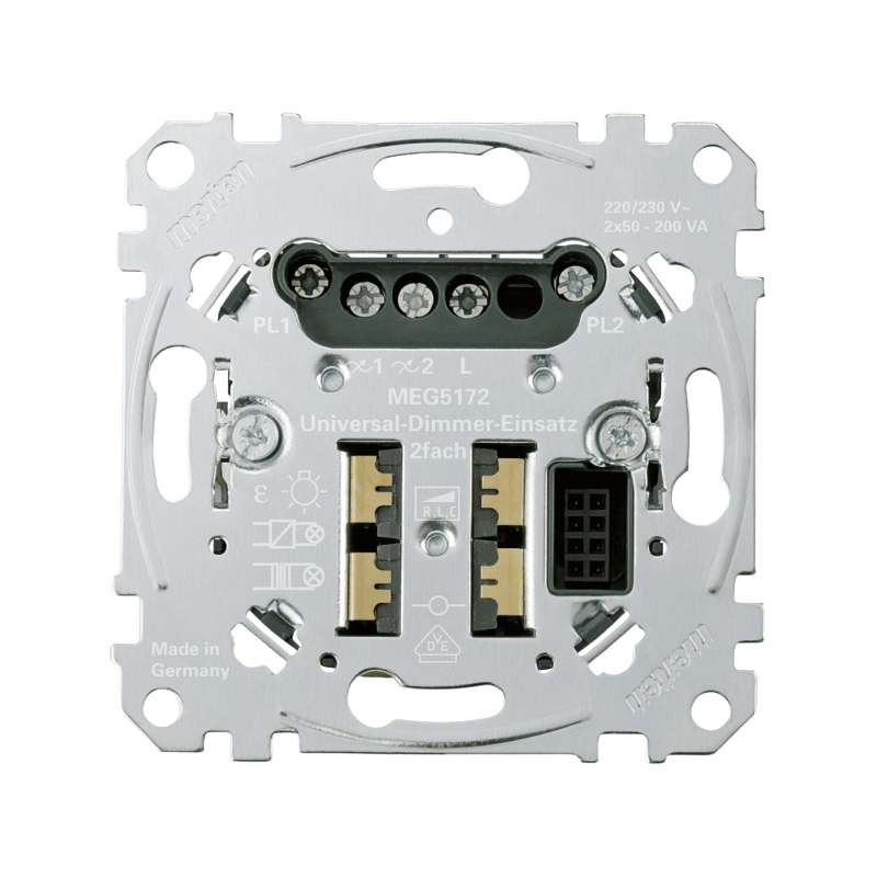 Merten MEG5172-0000 Universal-Dimmer-Einsatz – 2-fach