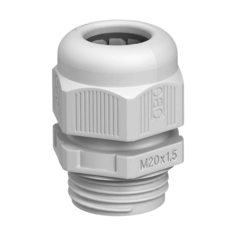 OBO Bettermann 2022847 Kabelverschraubung – V-TEC, Polyamid, M20, silbergrau, 50 Stück