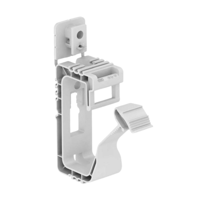 OBO Bettermann 2205404 Sammelhalterung – GRIP 20, Halter, PVC, lichtgrau, 50 Stück