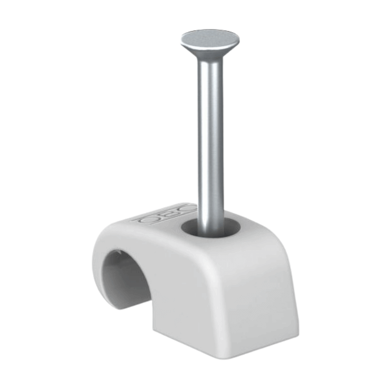 OBO Bettermann 2228904 Haft-Clip mit Nagel – 2028 40 LGR, 100 Stück