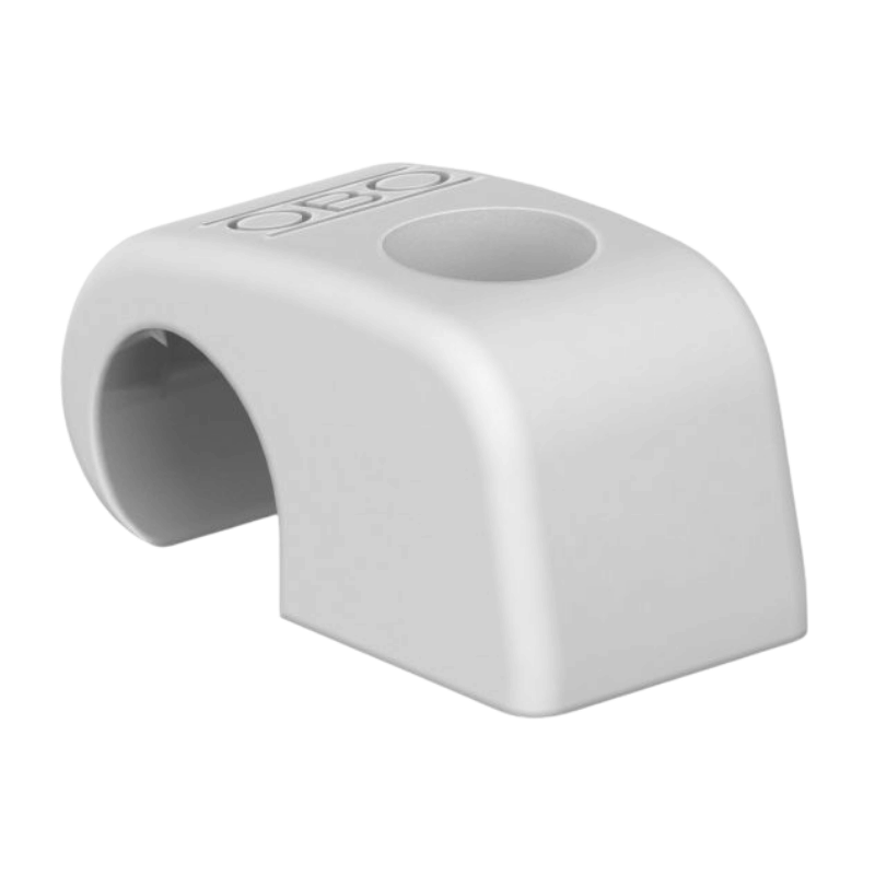 OBO Bettermann 2215330 Haft-Clip ohne Nagel – 17–21 mm, lichtgrau, 100 Stück