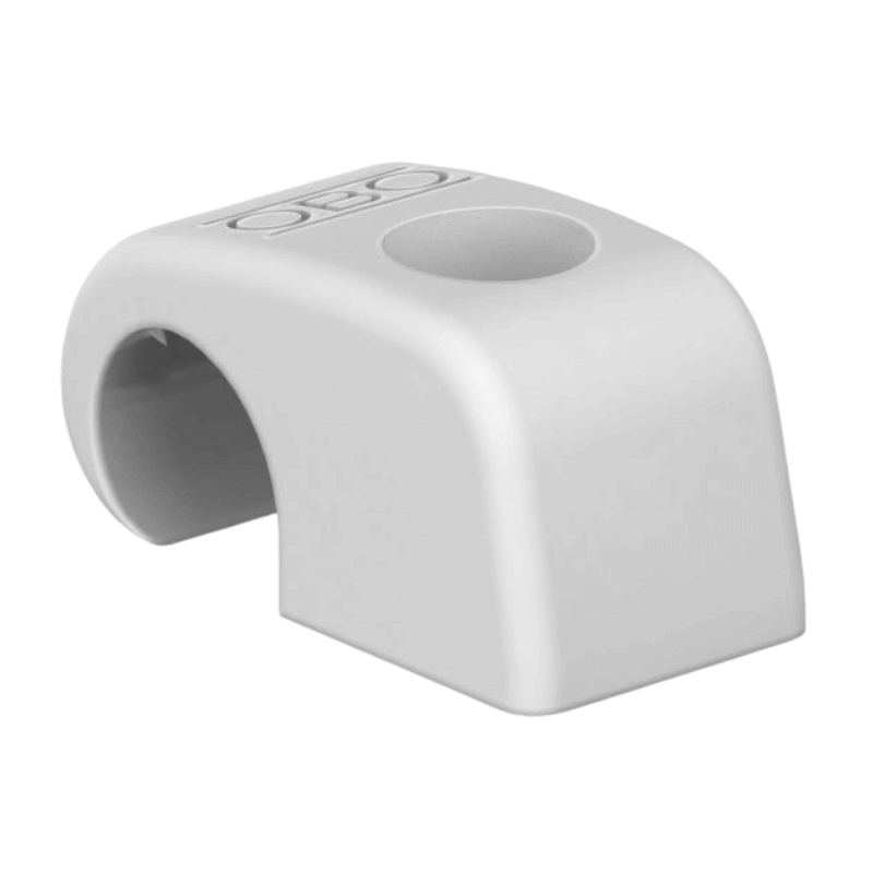 OBO Bettermann 2215330 Haft-Clip ohne Nagel – 17–21 mm, lichtgrau, 100 Stück