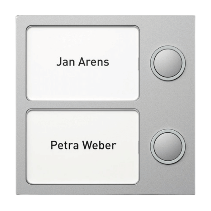 Ritto 1875220 Portier Außenstationsmodul – Tastenmodul 2-fach, silber