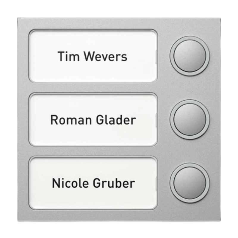 Ritto 1875320 Portier Außenstationsmodul – Tastenmodul 3-fach, silber