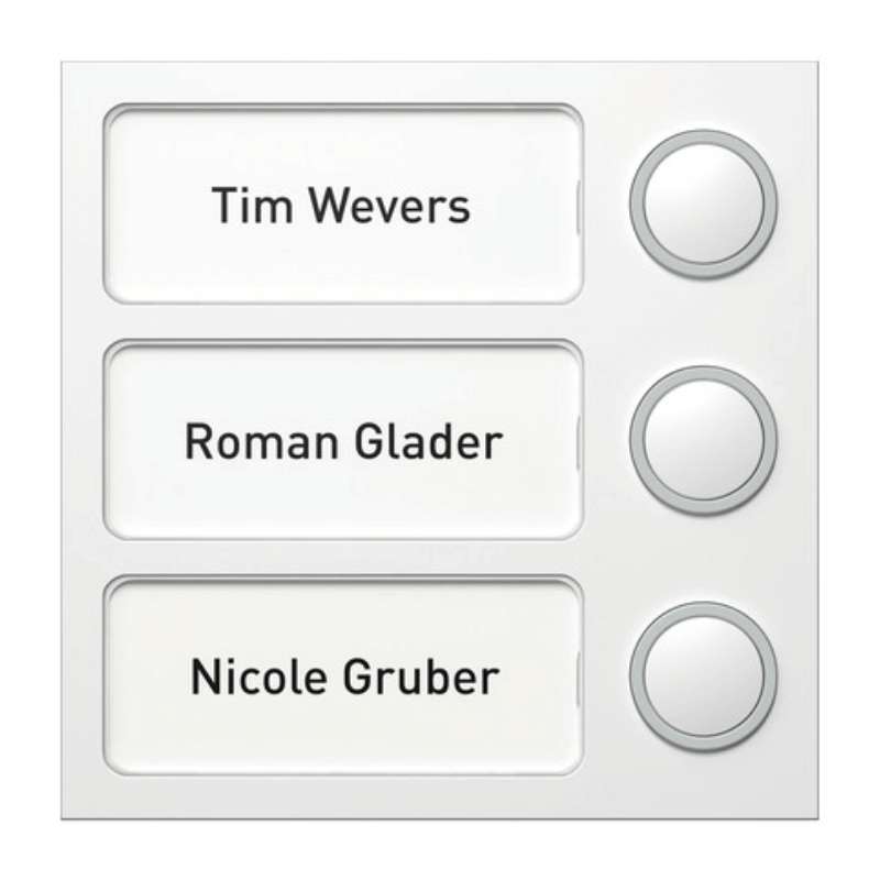 Ritto 1875370 Portier Außenstationsmodul – Tastenmodul 3-fach, weiß