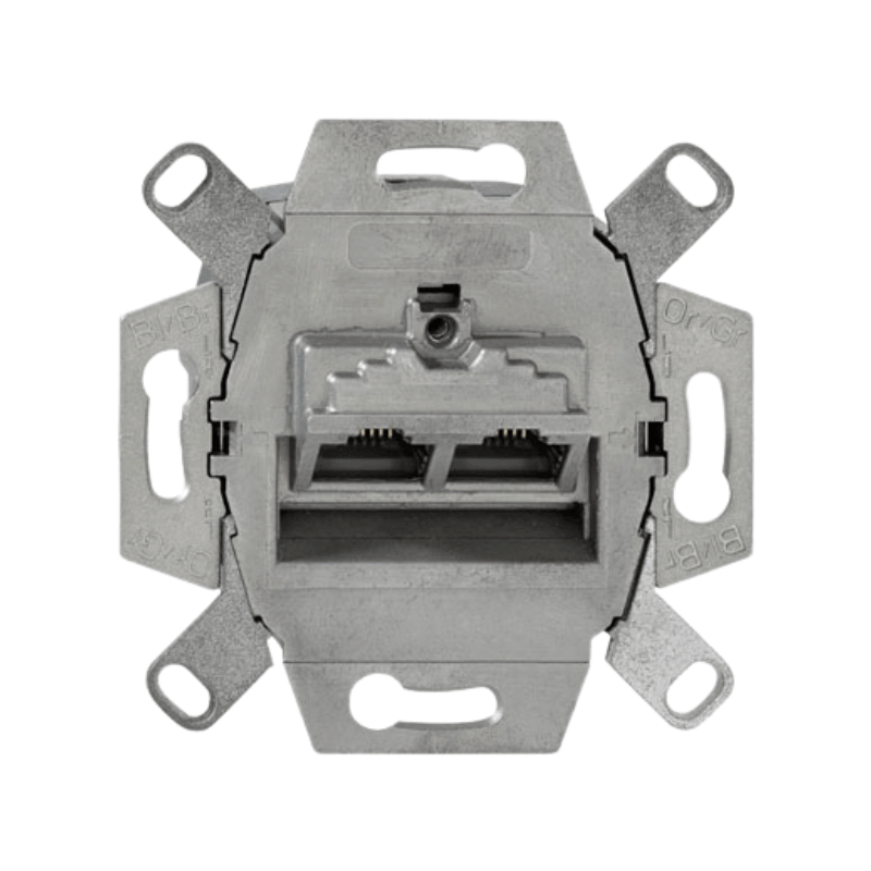 Rutenbeck 136104070 Anschlussdose – Cat.6A, 2-fach, geschirmt, RJ45