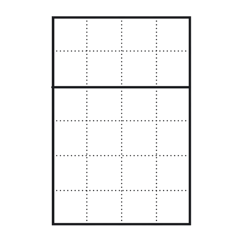 Siedle Briefkasten-Modul BGA 611-4/6-0 – AP, 8 Modulplätze, 1 Briefkasten, anthrazitgrau