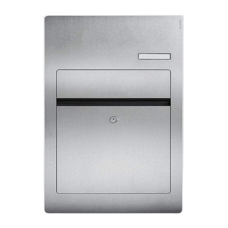 Siedle Briefkasten BK/NS-1 – Vario, Folienschrift, edelstahl gebürstet
