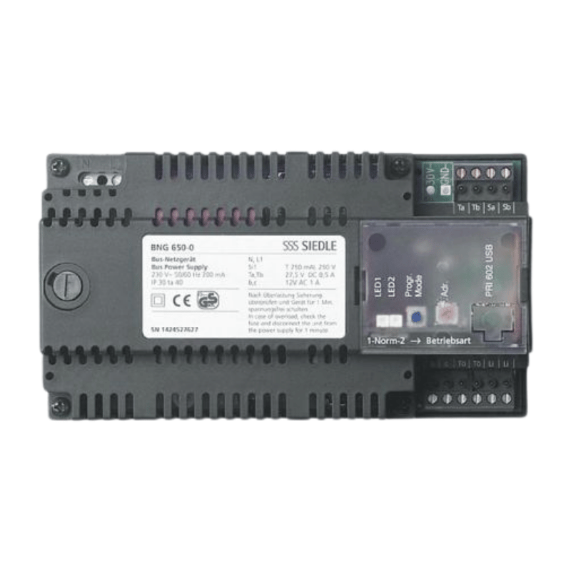 Siedle Bus-Netzgerät BNG 650-0 – 200mA, 9TE, Schwarz
