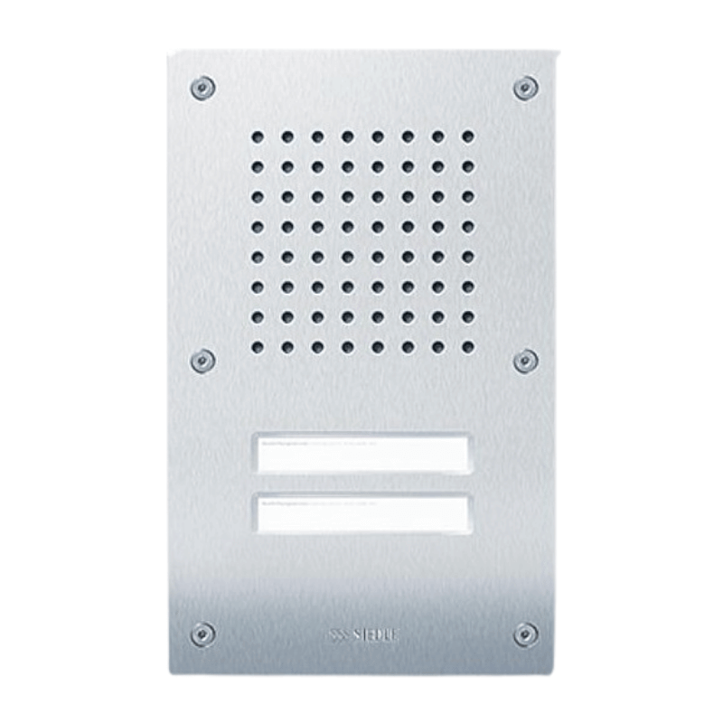 Siedle CL 111-2 R-02 Audio Classic Türstation – 6+n-System, 2 Ruftasten, edelstahl gebürstet