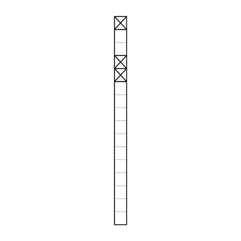 Siedle KS 616-1/2 SM Kommunikations-Stele Vario – 211x1644 mm, 3 Module, silber metallic