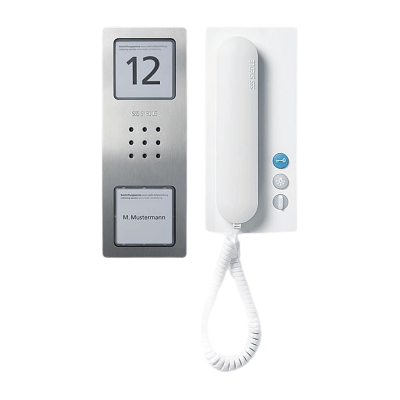 Siedle Audio-Türsprechanlagen-Set SETCA812-1E/W – Compact, 2x Innenstation, weiß | edelstahl