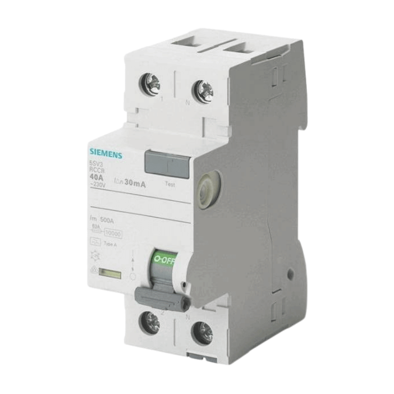 Siemens 5SV3314-6 FI-Schutzschalter – Typ A, 2-polig, 40A, 30mA