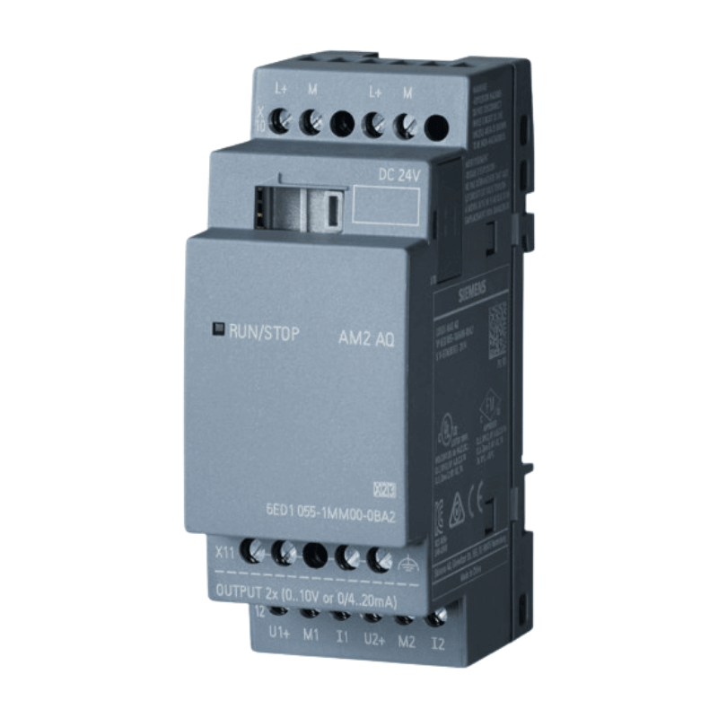 Siemens 6ED1055-1MM00-0BA2 LOGO! Erweiterungsmodul – 24 V, 2 AA, 0–10 V