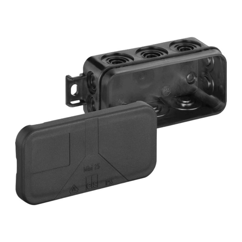 Spelsberg Mini25-L/sw Verbindungsdose – IP20, Kunststoff, schwarz