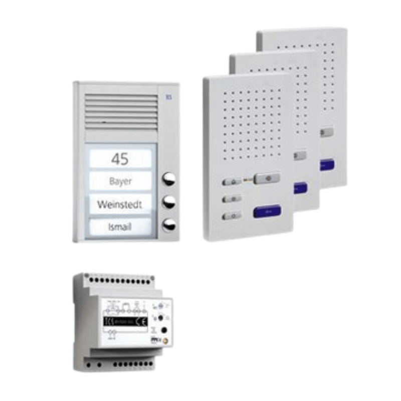 TCS PPAF03-EN/02 Audio-Set – Außenstation AP PAK, 3 WE, 3 Tasten, 3 Freisprecheinheiten, ISW3030