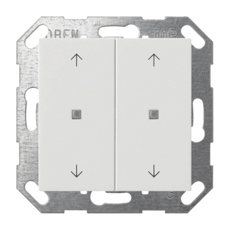 Gira KNX-Tastsensor 517403 – 2-fach, System 55, 4 Pfeile, reinweiß glänzend