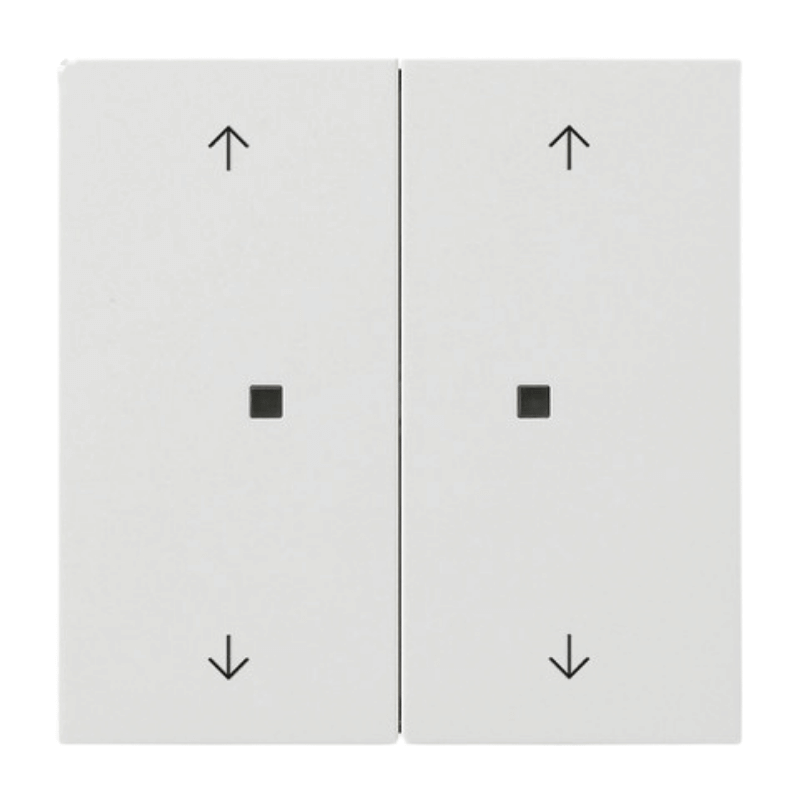 Gira KNX-Tastsensor 5174112 – Flächenschalter, 2-fach, 4 Pfeile, reinweiß glänzend