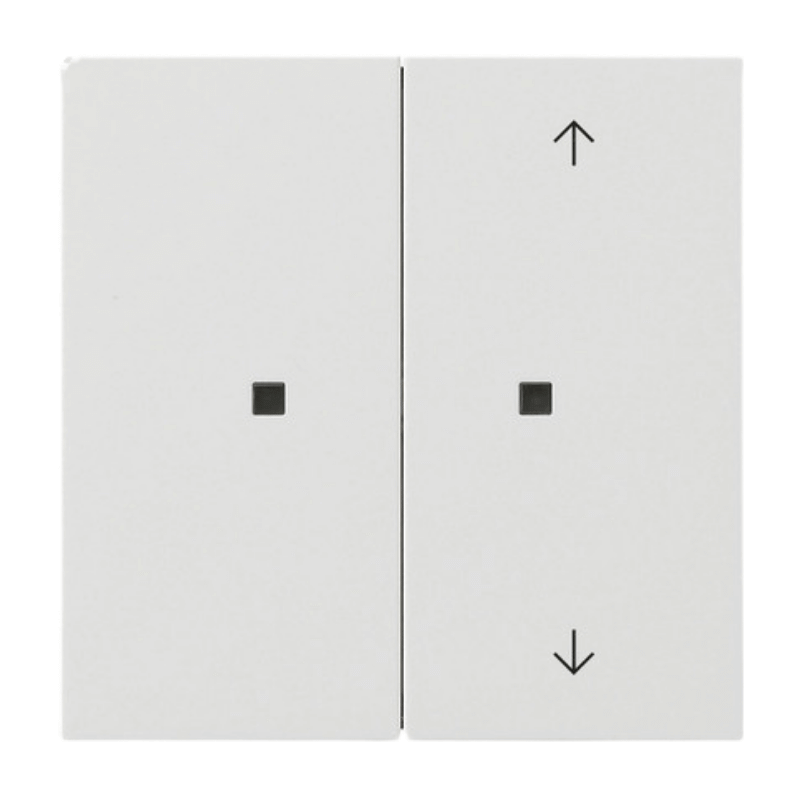 Gira KNX-Tastsensor 5175112 – Flächenschalter, 2-fach, Pfeile, reinweiß glänzend