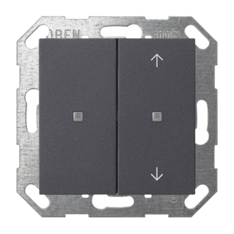 Gira KNX-Tastsensor 517528 – 2-fach, System 55, Pfeile, anthrazit