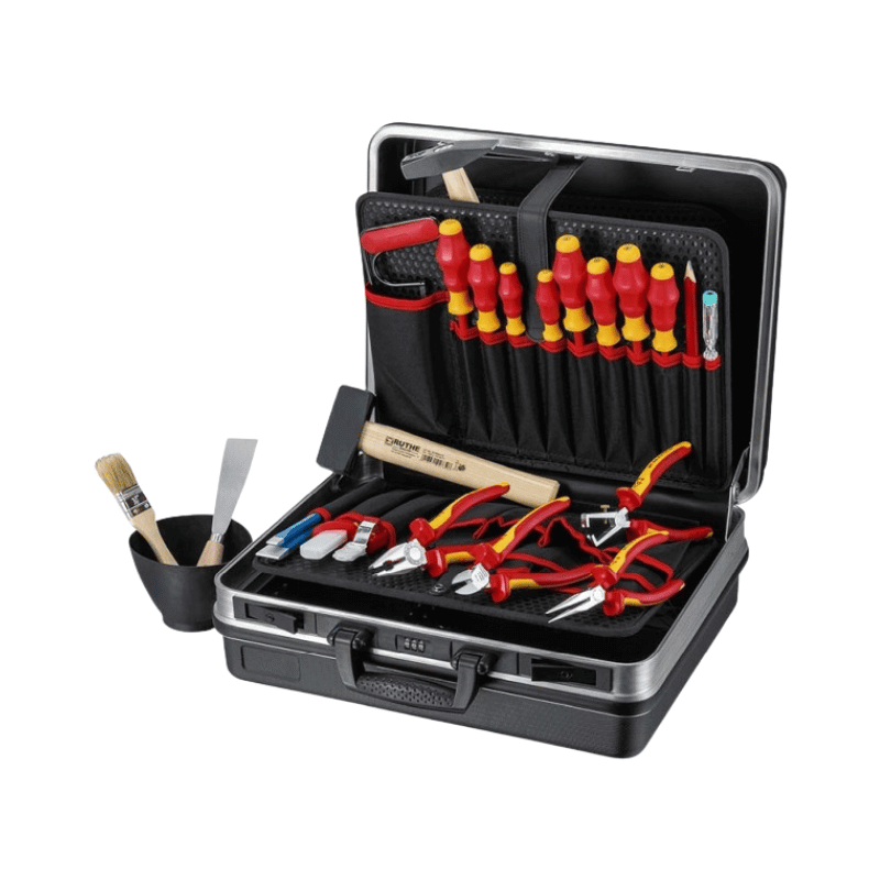 Knipex 002105HLS Werkzeugkoffer – Basic Elektro, VDE, 24-teilig, schwarz