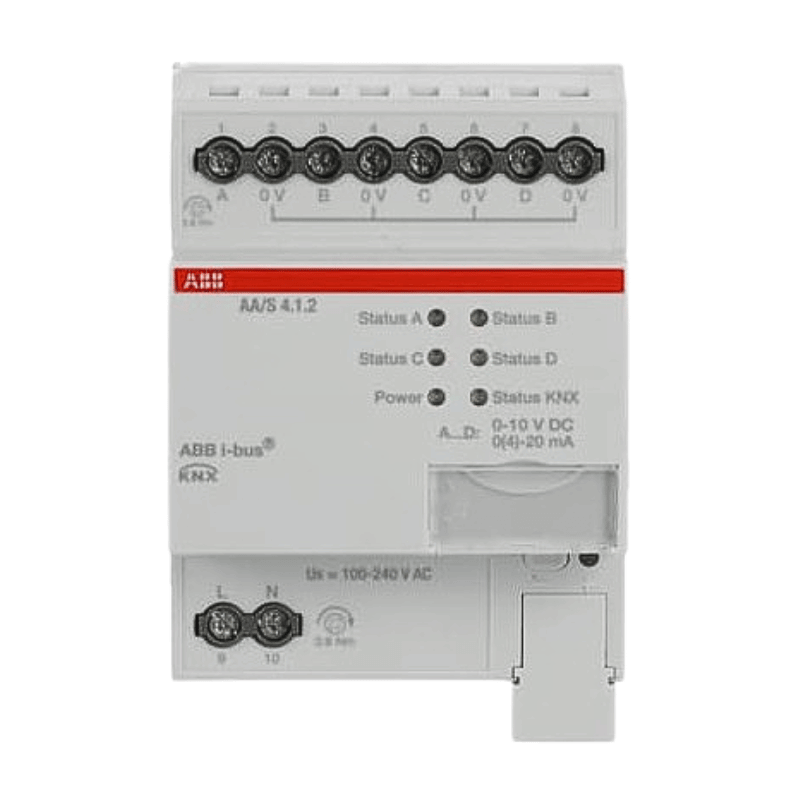 ABB KNX-Analogaktor AA/S4.1.2 – 4-fach, REG, 0-10V