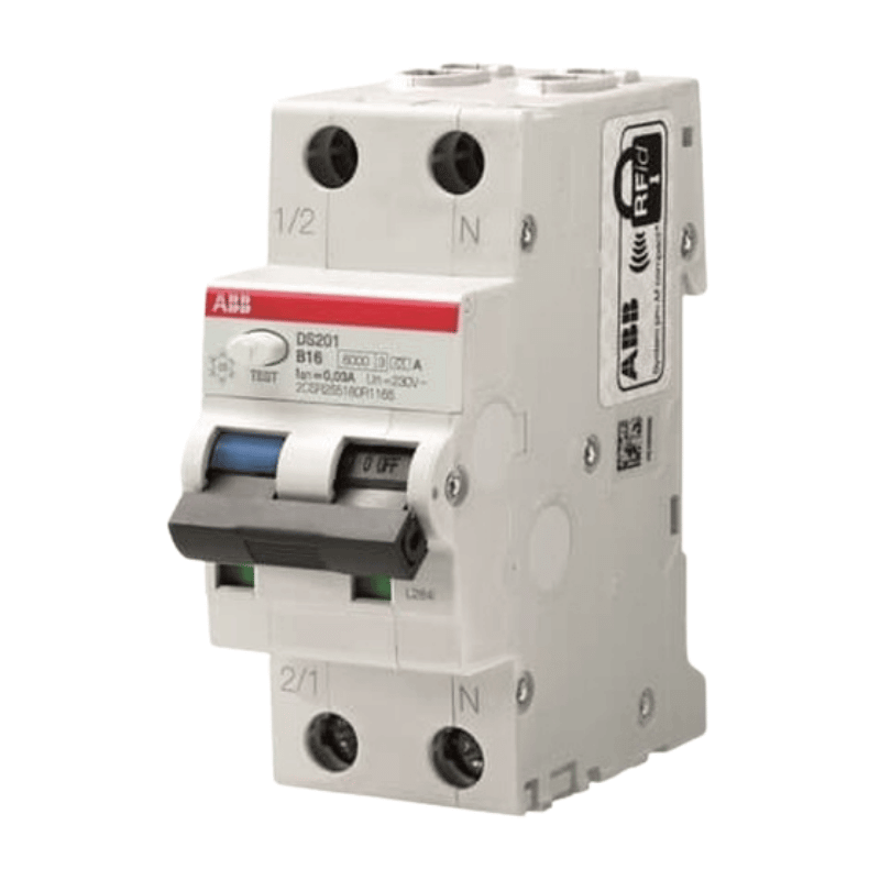 ABB DS201A-B13/0,03 FI/LS-Schalter – Typ A, B-Char., 1-polig+N, B13, A30, 6kA, 30mA
