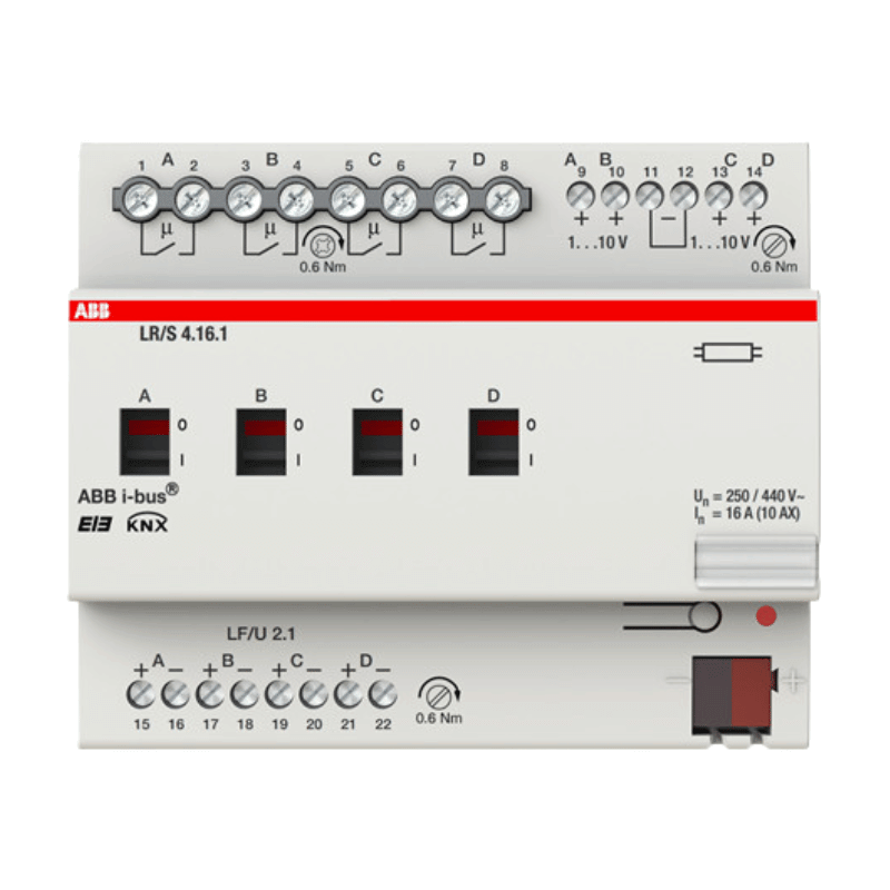 ABB KNX-Dimmaktor LR/S4.16.1 – 4-fach, 0-10V, REG