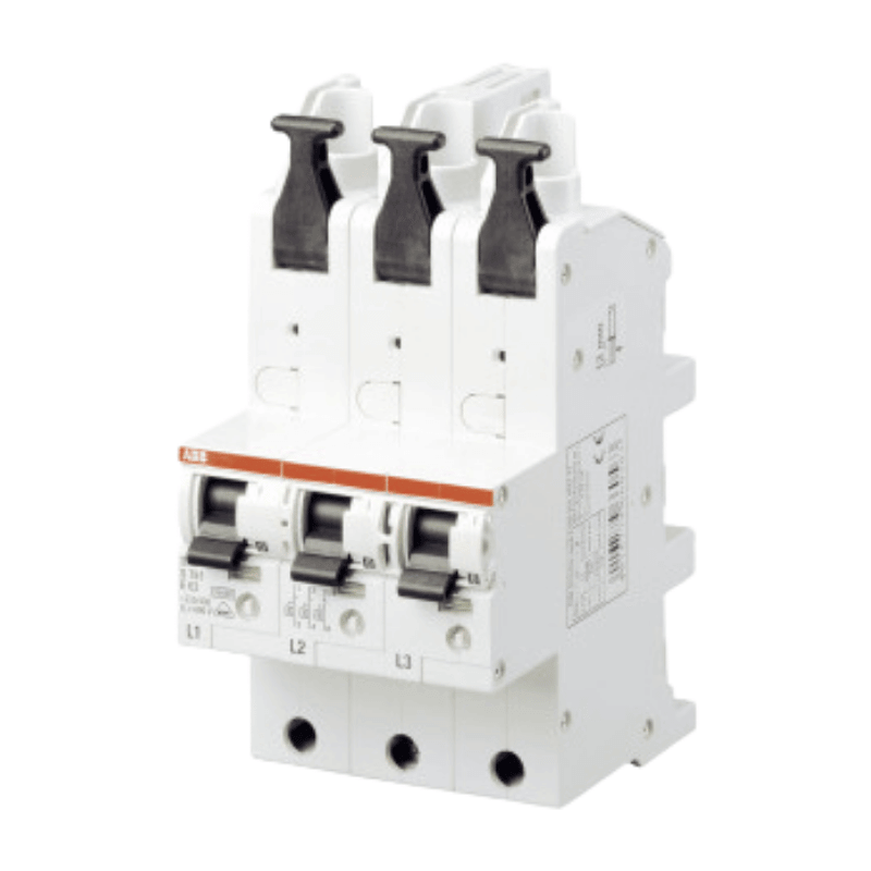 ABB S751/3-E63 Haupt-LS-Schalter – SHU, E-Char., 25kA, 63A, 3x 1-polig
