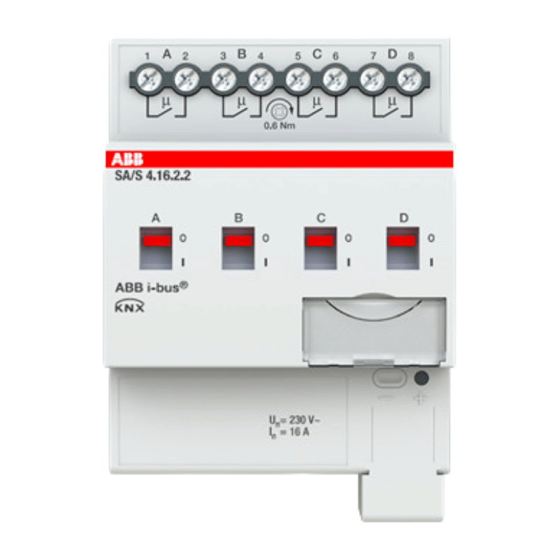 ABB SA/S4.16.2.2 KNX-Schaltaktor 16 A – 4-fach