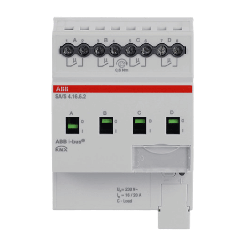 ABB SA/S4.16.5.2 KNX-Schaltaktor – 16 A C-Last, 4-fach