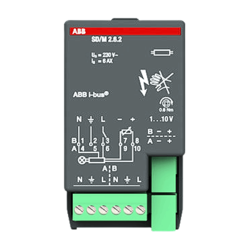 ABB Dimmaktormodul SD/M2.6.2 – 2-fach, 1-10V, 6AX, Einbau