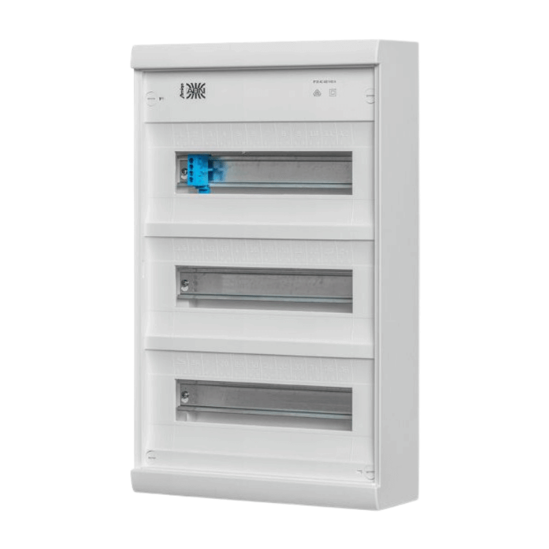 ABN A36A Kleinverteiler – Amigo, 3-reihig, AP, ohne Tür, 300×495×106 mm