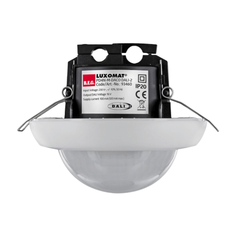 B.E.G. 93460 DALI-Deckenpräsenzmelder PD4N – Standard, weiß matt