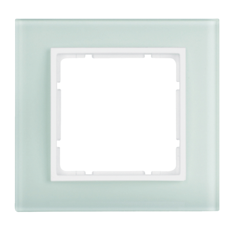 Berker 10116909 Glas-Rahmen – B.7, 1-fach, polarweiß matt