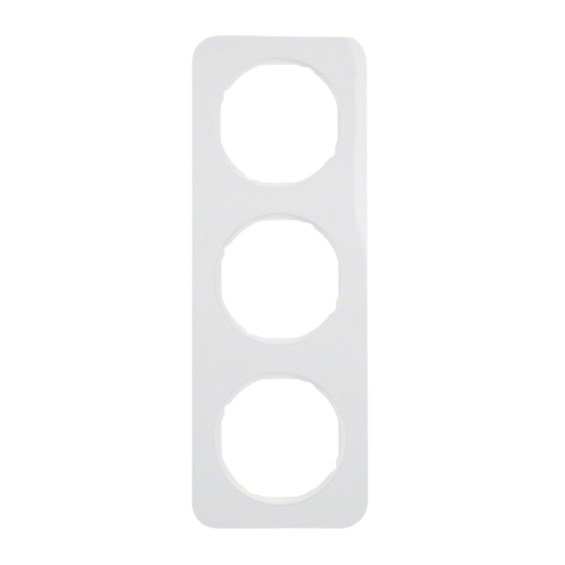 Berker 10132189 Rahmen – R.1, 3-fach, polarweiß glänzend