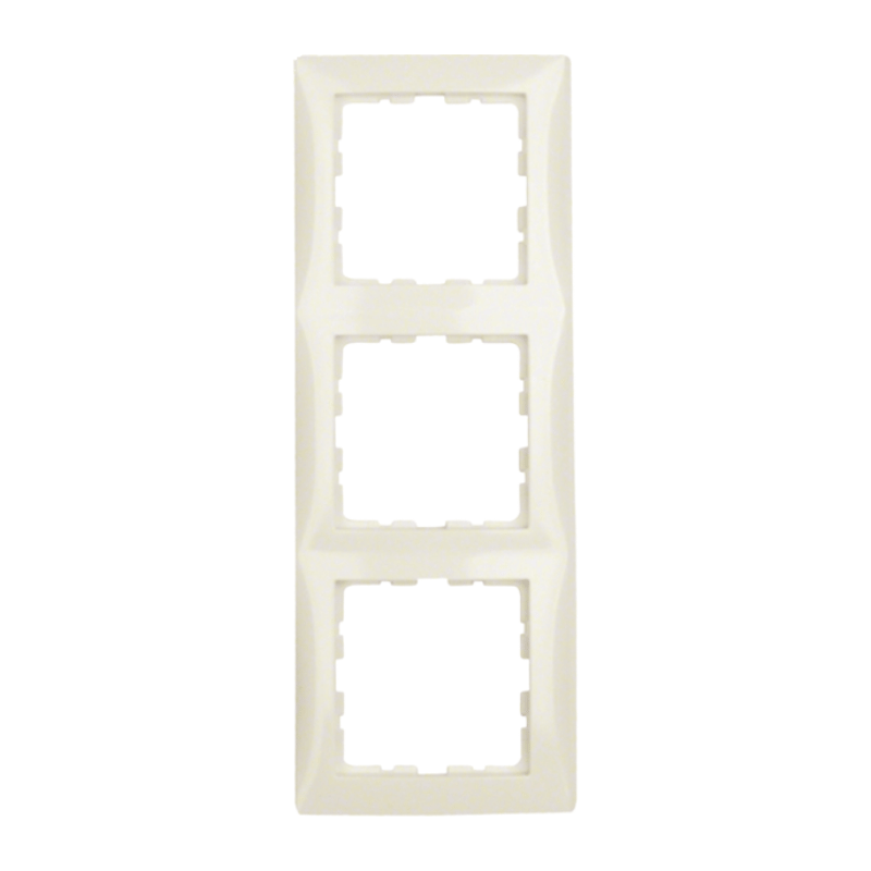 Berker 10138982 Rahmen – S.1, 3-fach, cremeweiß glänzend
