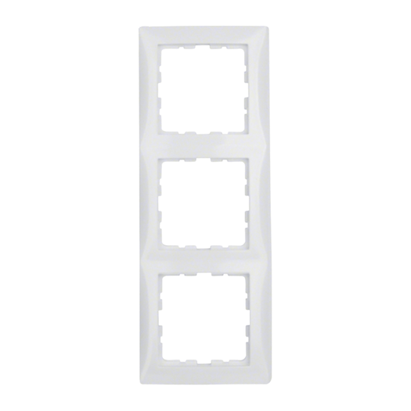 Berker 10138989 Rahmen – 3-fach, S.1, polarweiß glänzend