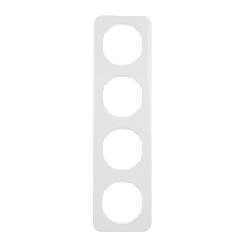 Berker 10142189 Rahmen – R.1, 4-fach, polarweiß glänzend