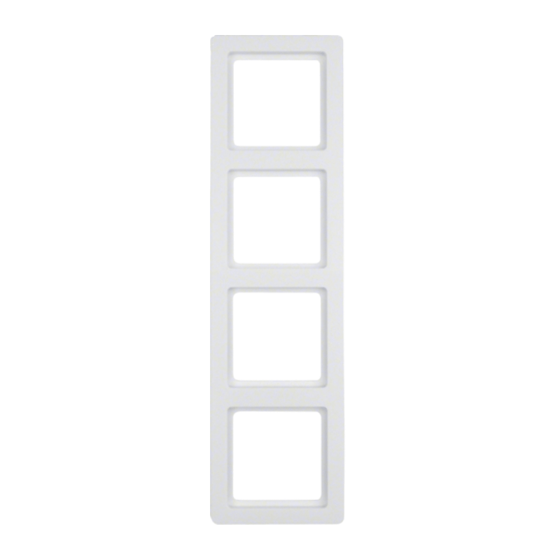 Berker 10146089 Rahmen – Q.1, 4-fach, polarweiß samt