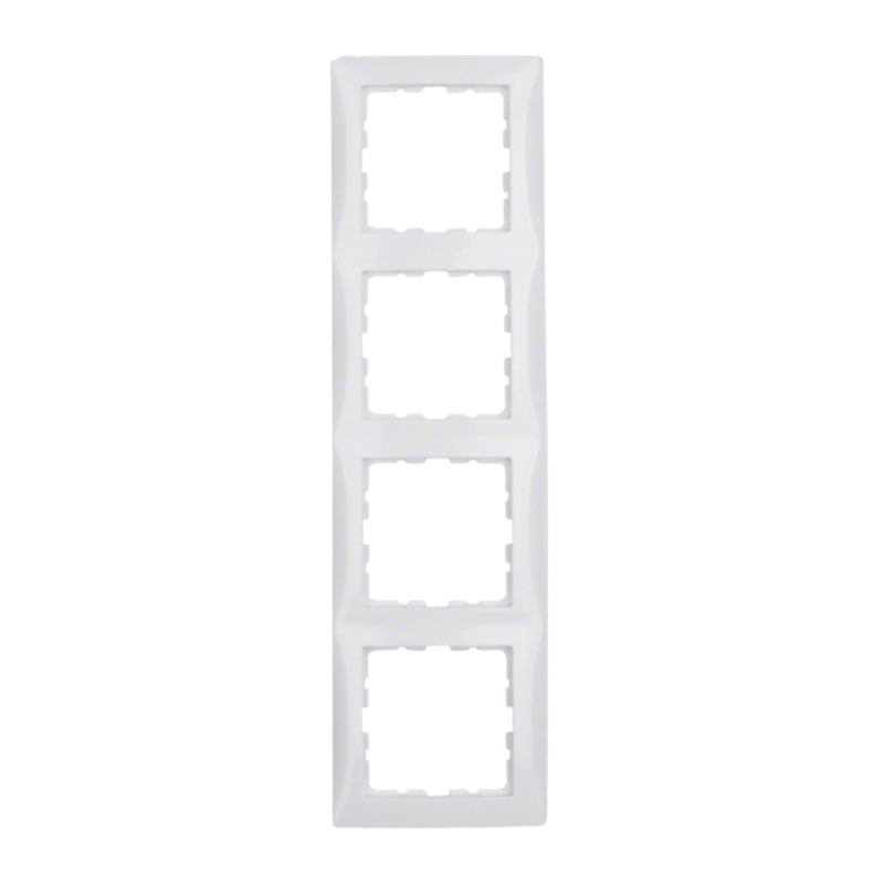 Berker 10148989 Rahmen – 4-fach, S.1, polarweiß glänzend