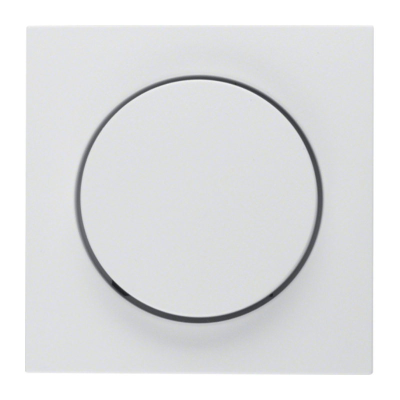 Berker 11371909 Drehdimmerabdeckung – S.1/B.3/B.7, mit Regulierknopf, polarweiß matt