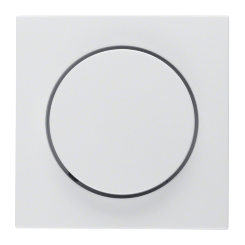 Berker 11378989 Drehdimmerabdeckung – S.1/B.3/B.7, mit Regulierknopf, polarweiß glänzend