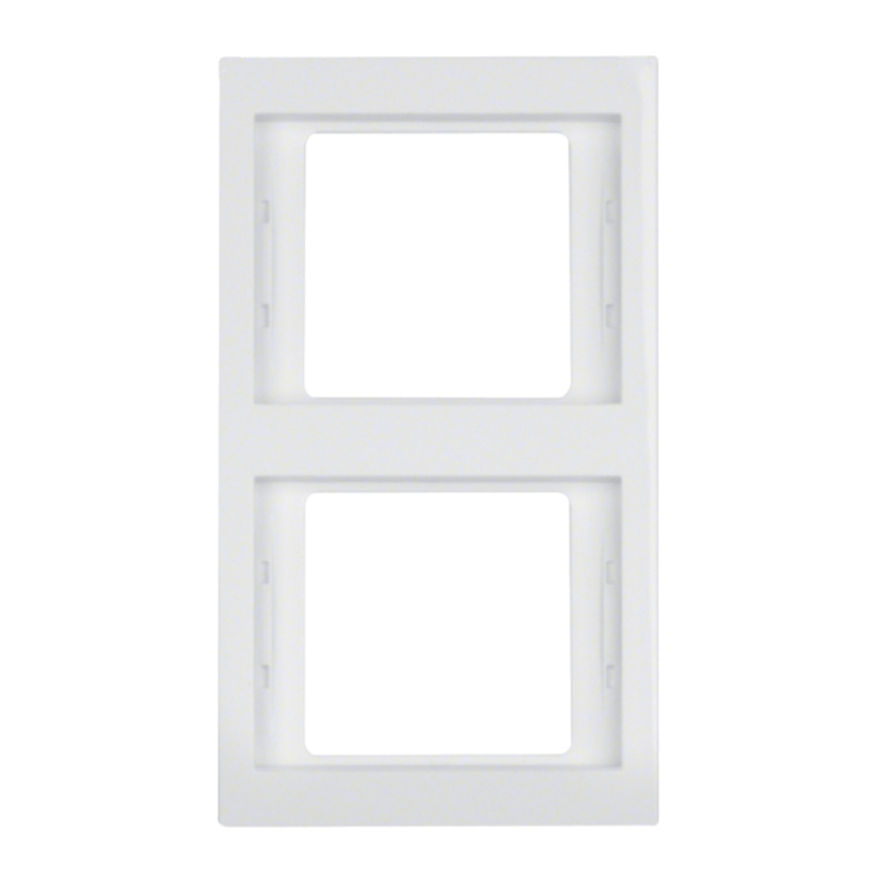 Berker 13237009 Rahmen – K.1, 2-fach, senkrecht, polarweiß glänzend