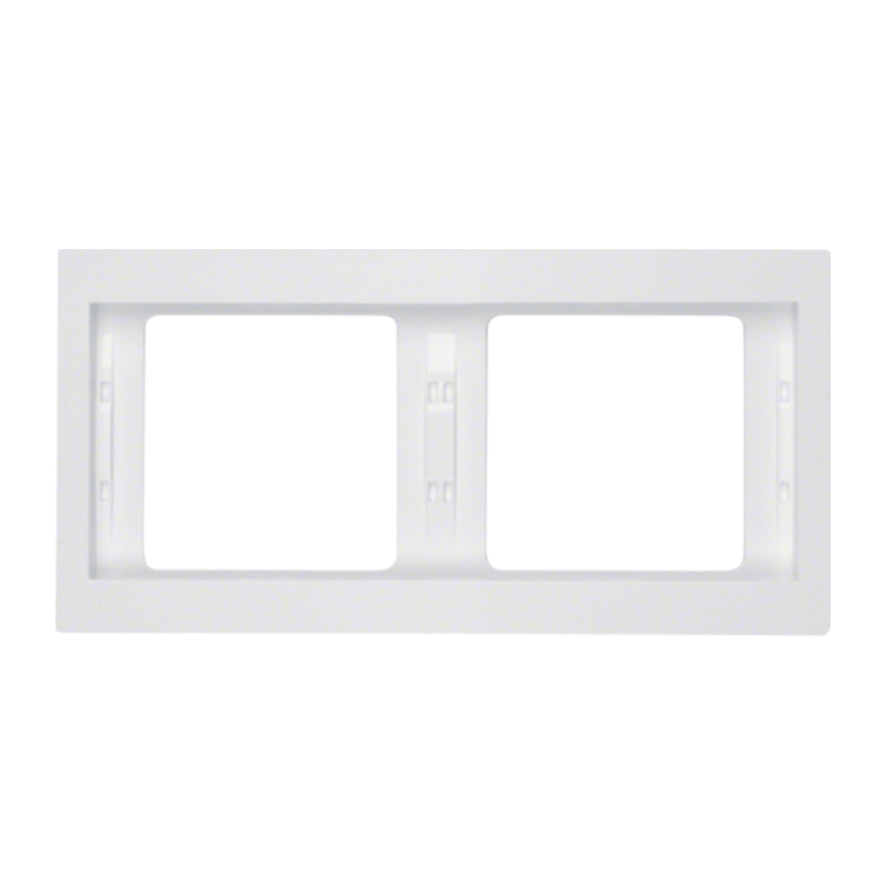 Berker 13637009 Rahmen – K.1, 2-fach waagerecht, polarweiß glänzend