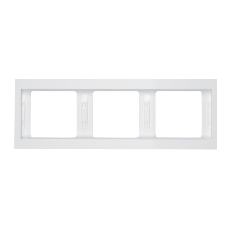 Berker 13737009 Rahmen – K.1, 3-fach, waagerecht, polarweiß glänzend