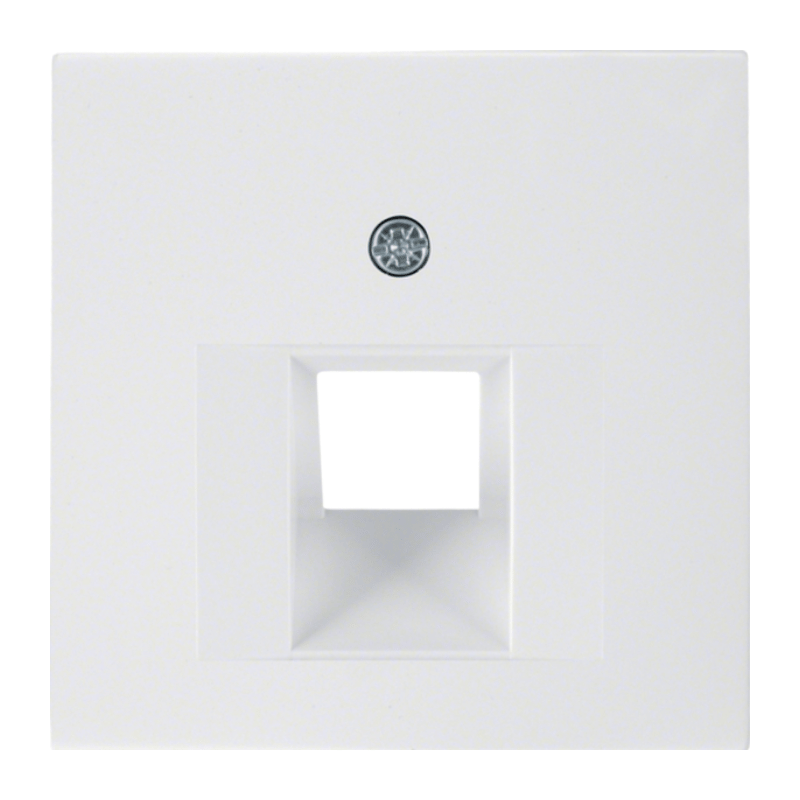 Berker 14078989 Netzwerkabdeckung – S.1/B.3/B.7, 1-fach, polarweiß glänzend