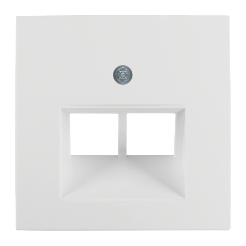 Berker 14091909 Netzwerkabdeckung – S.1/B.3/B.7, UAE, 2-fach, polarweiß matt