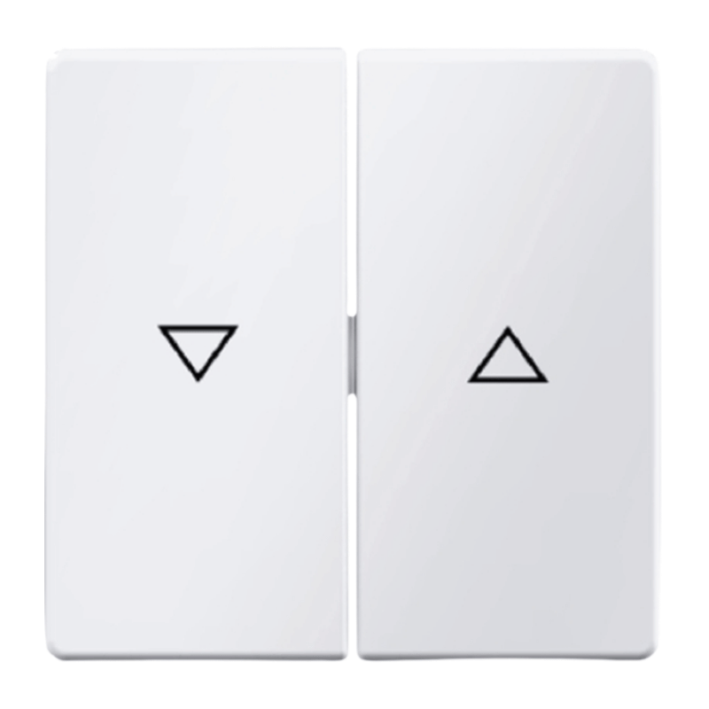 Berker 16256089 Wippe – Q.1/Q.3, 2-fach, Pfeil Symbol, polarweiß samt