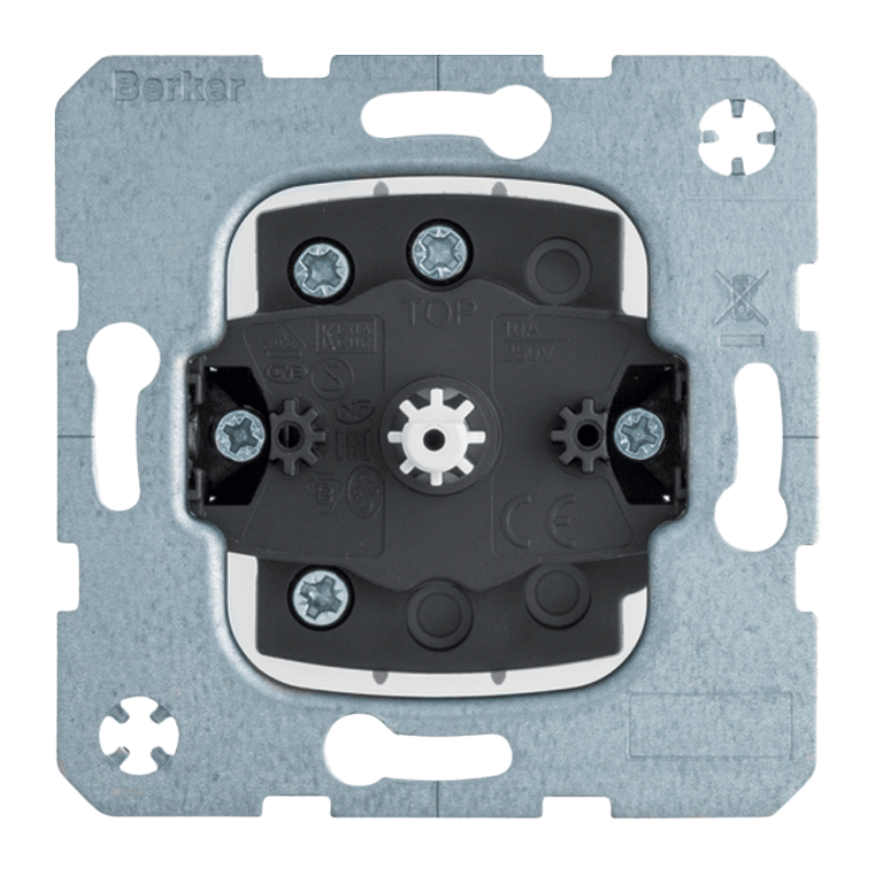 Berker 384103 Jalousie-Drehschalter – 1-polig, Tastrast-Funktion, Jalousiesteuerung